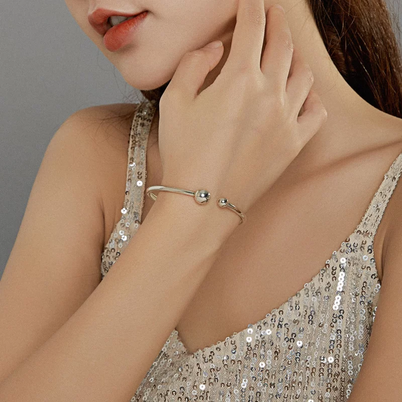 (image pour) Jonc ouvert Style PANDORA Boule d’argent - SCB198 - Afficher 7