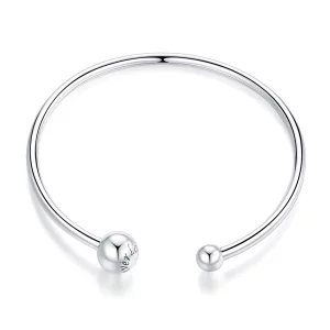 (image pour) Jonc ouvert Style PANDORA Boule d’argent - SCB198