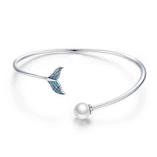 (image pour) Jonc ouvert Style PANDORA Larme de sirène - SCB123