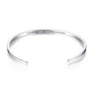 Jonc ouvert Style PANDORA Rien n'est impossible - SCB160 (image pour) Jonc ouvert Style PANDORA Rien n'est impossible - SCB160