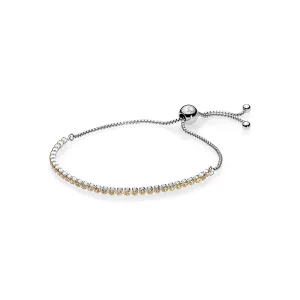 (image pour) Bracelet Cordon Étincelant Doré PANDORA France - 590524CCZ
