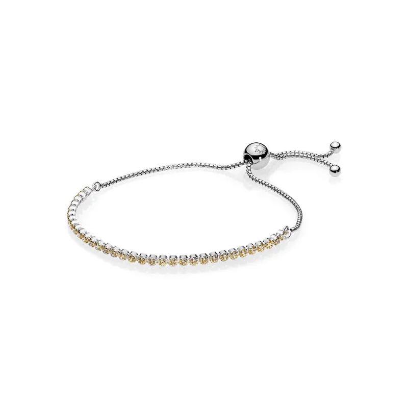 (image pour) Bracelet Cordon Étincelant Doré PANDORA France - 590524CCZ