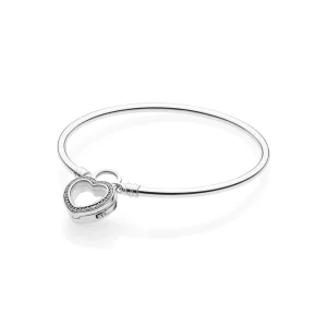 (image pour) Bracelet Jonc Médaillon Flottant en Argent PANDORA France - 597253CZ