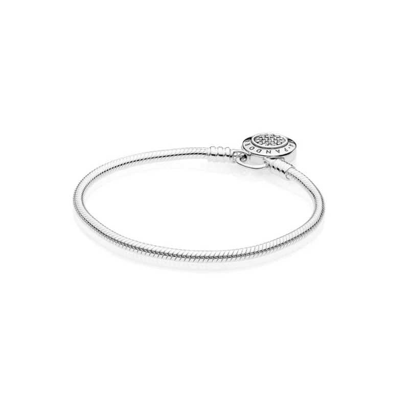 (image pour) Bracelet Moments en Argent, Cadenas Signature PANDORA - 597092CZ - Afficher 3