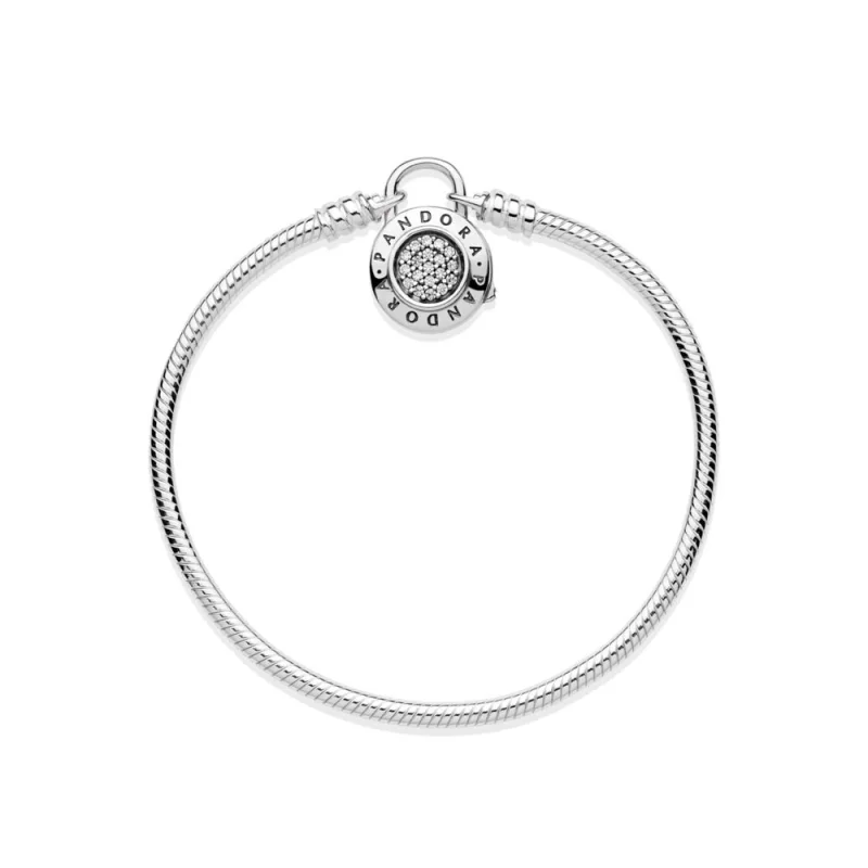 (image pour) Bracelet Moments en Argent, Cadenas Signature PANDORA - 597092CZ - Afficher 4