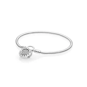 Bracelet Moments en Argent, Cadenas Signature PANDORA - 597092CZ (image pour) Bracelet Moments en Argent, Cadenas Signature PANDORA - 597092CZ