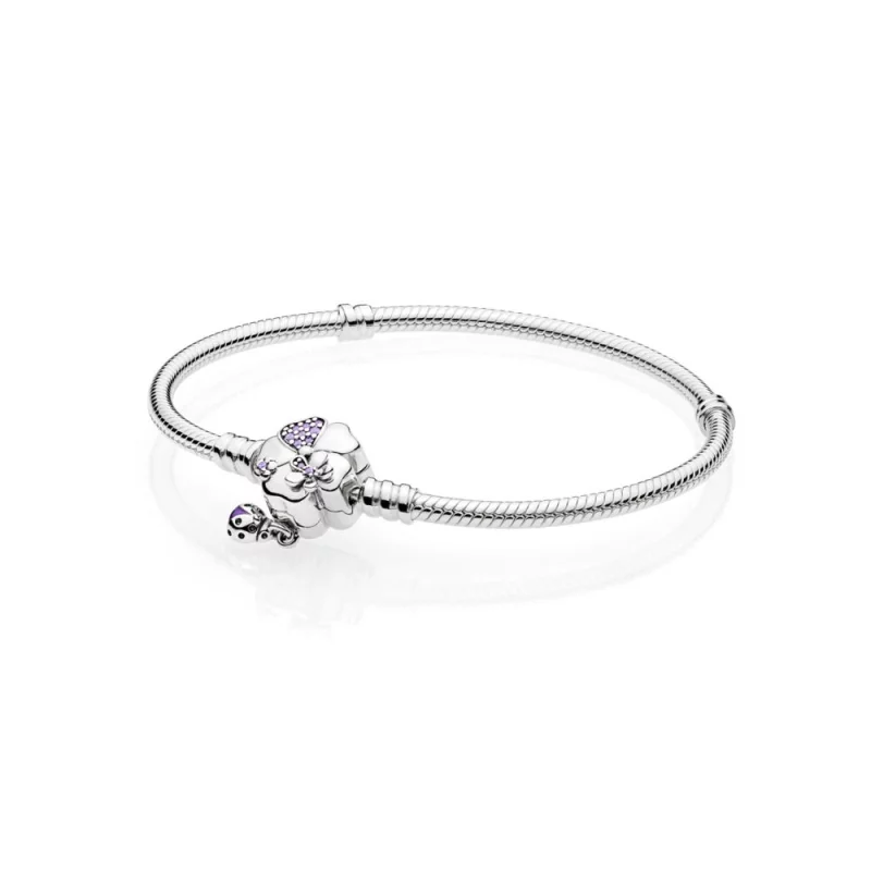 (image pour) Bracelet Moments en Argent, Fermoir Prairie de Fleurs Sauvages PANDORA France - 597124NLC