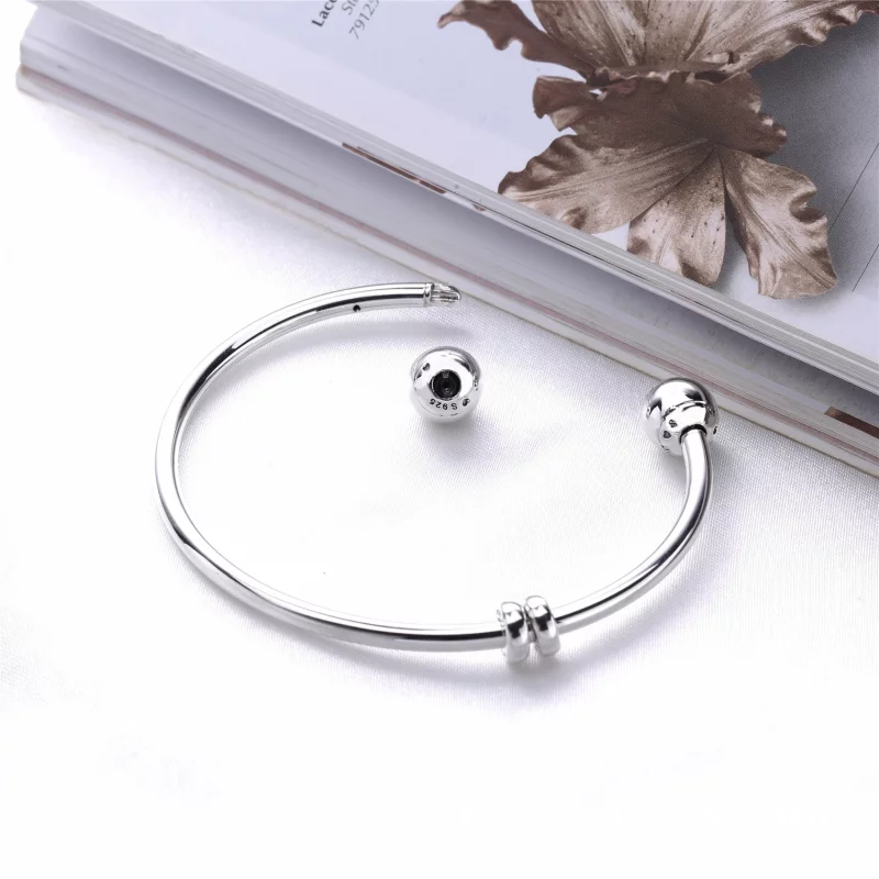 (image pour) Bracelet Pandora 596477 - Bracelet Jonc Ouvert Moments - Afficher 3