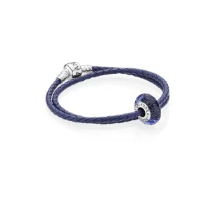 (image pour) DOUBLE BRACELET TRESSÉ EN CUIR PANDORA France - R900167