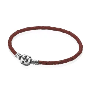 (image pour) PANDORA - Bracelet en Cuir Tressé Brown - 590705CRD-M