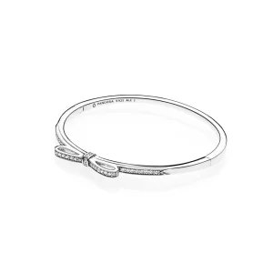 (image pour) PANDORA - Bracelet Jonc Nœud Scintillant - 590536CZ
