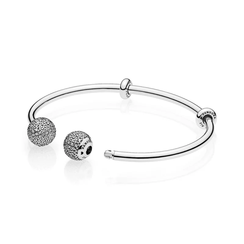 (image pour) PANDORA - Bracelet Jonc Ouvert Moments - 596438CZ - Afficher 2