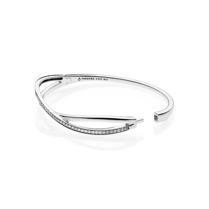 (image pour) PANDORA Entrelacé, Bracelet en CZ Transparent - PE00038-1 - Afficher 2