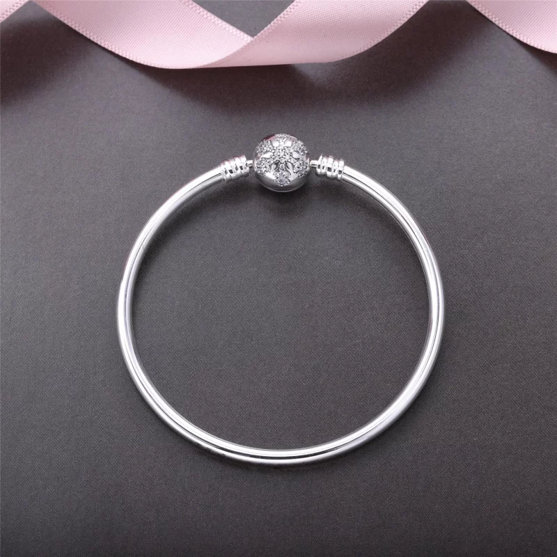 (image pour) PANDORA - Jonc en Argent Moments Flocon de neige - 590740CZ - Afficher 2