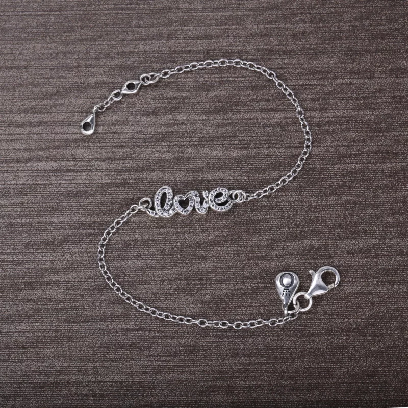 (image pour) PANDORA - Mot d'amour, cz incolore - 590510CZ - Bracelets - Afficher 2