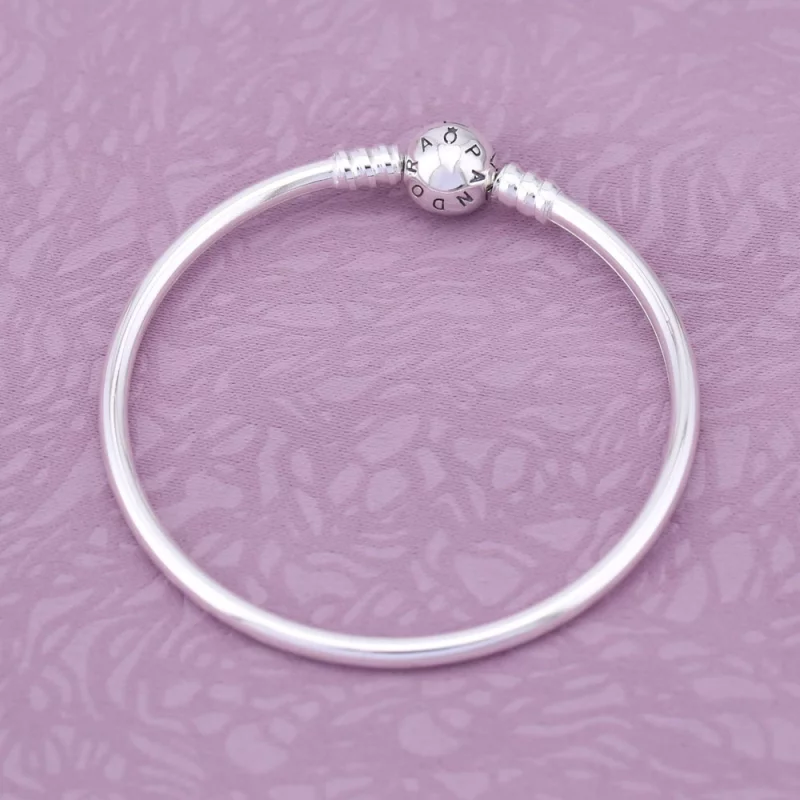 (image pour) PANDORA - Silver bangle bracelet with cubic zirconia - 590720CZ - Bracelets - Afficher 2