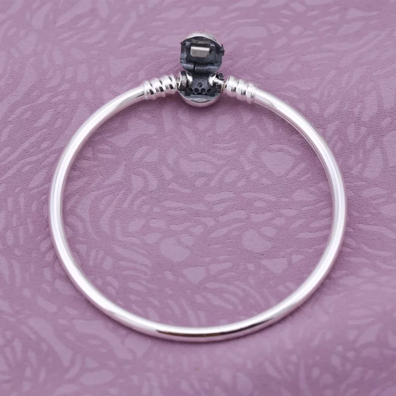 (image pour) PANDORA - Silver bangle bracelet with cubic zirconia - 590720CZ - Bracelets - Afficher 3