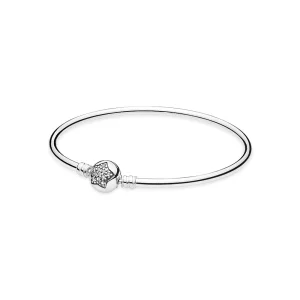 PANDORA - Silver bangle bracelet with cubic zirconia - 590720CZ - Bracelets (image pour) PANDORA - Silver bangle bracelet with cubic zirconia - 590720CZ - Bracelets
