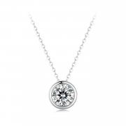 Collier en moissanite de style Pandora avec 1 carat (Un certificat) - MSN021
