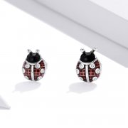 Clous d'Oreilles Style PANDORA Coccinelle - SCE972