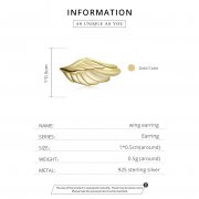 Clous d'Oreilles Style PANDORA Aile - SCE1092