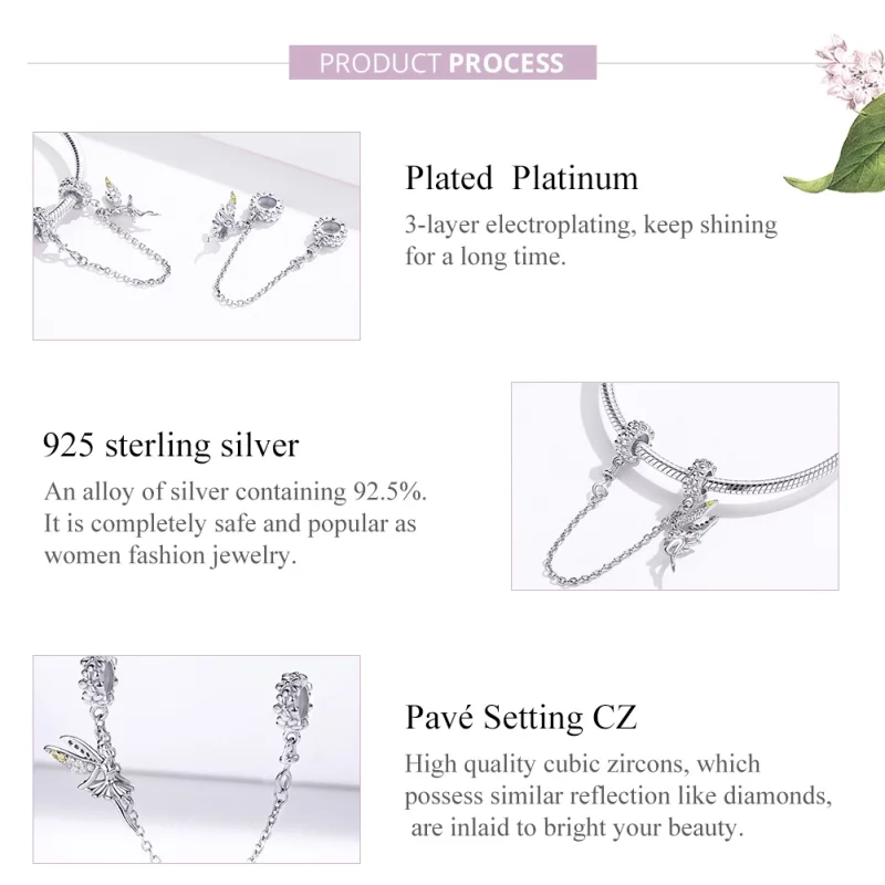(image pour) Chaîne de Confort Style PANDORA Fleur Elfe - SCC1278 - Afficher 2