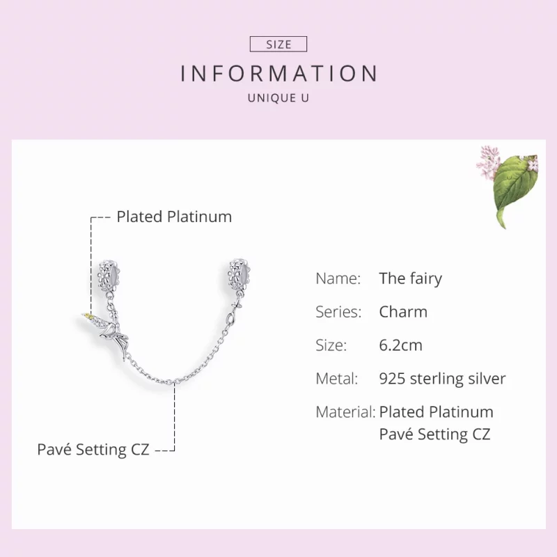 (image pour) Chaîne de Confort Style PANDORA Fleur Elfe - SCC1278 - Afficher 4
