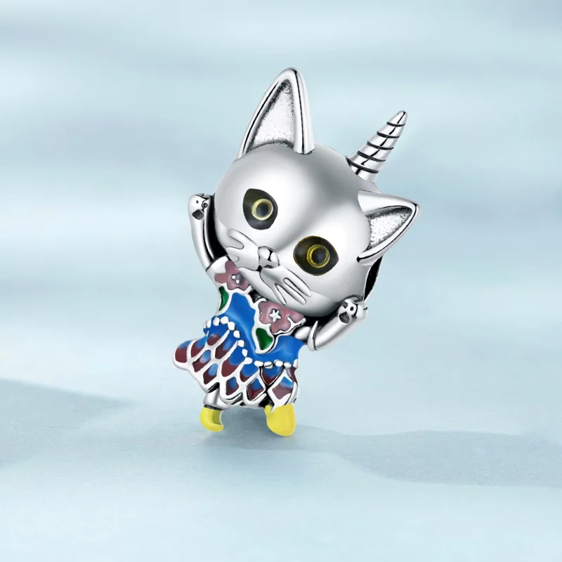 (image pour) Charm chat bizarre de style Pandora - SCC2378 - Afficher 2