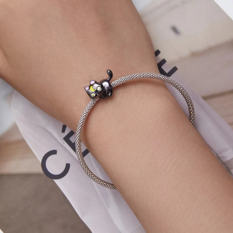 (image pour) Charm chat lunaire de style Pandora - SCC2386 - Afficher 6