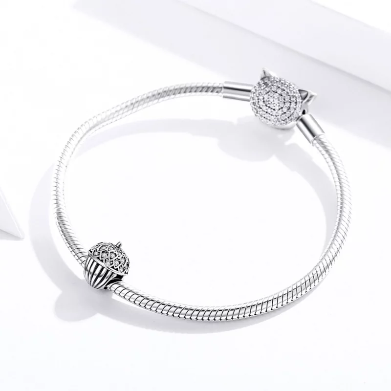 (image pour) Charm "Cône de pin chanceux" de style Pandora - BSC337 - Afficher 3
