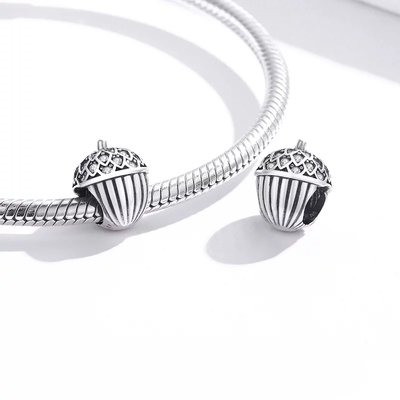 (image pour) Charm "Cône de pin chanceux" de style Pandora - BSC337 - Afficher 4