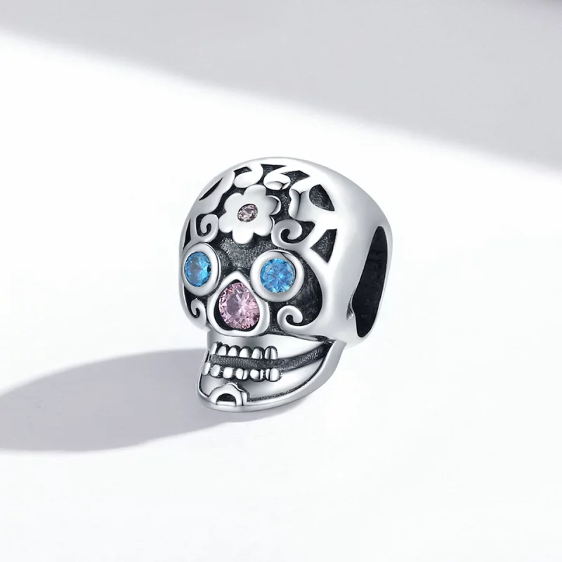 (image pour) Charm crâne ajouré de style Pandora - BSC524 - Afficher 2
