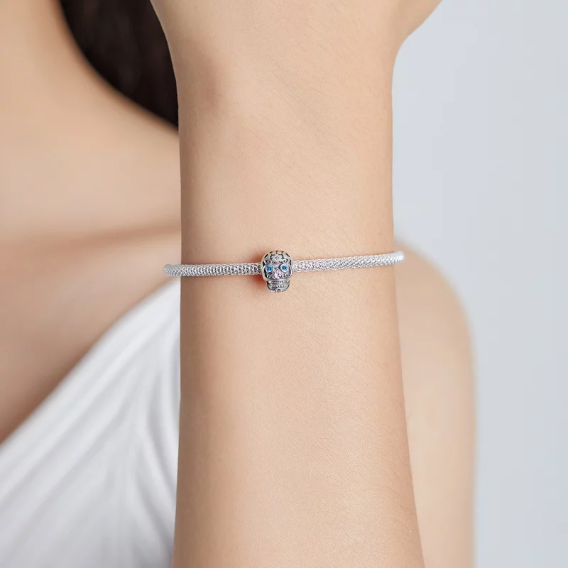 (image pour) Charm crâne ajouré de style Pandora - BSC524 - Afficher 5