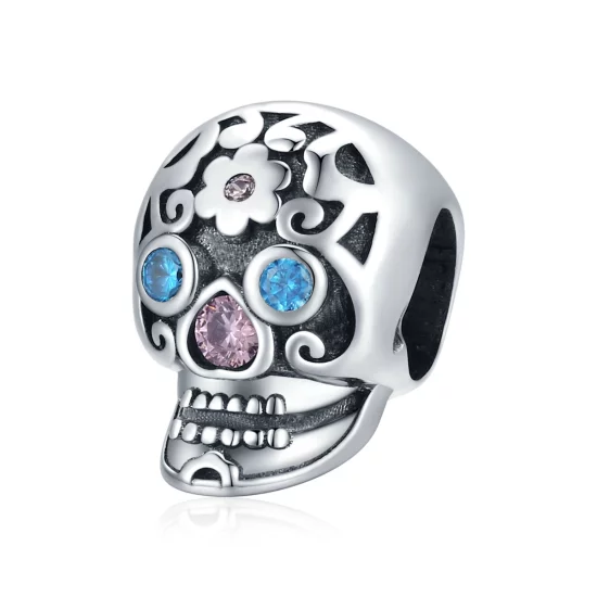 (image pour) Charm crâne ajouré de style Pandora - BSC524