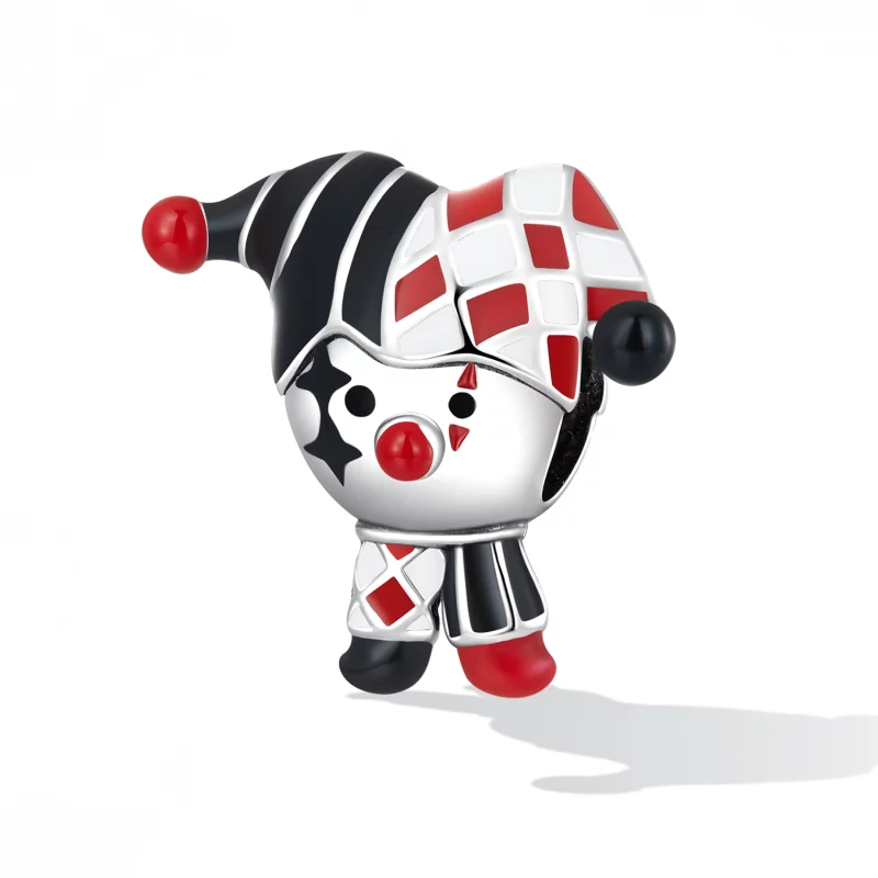 (image pour) Charm de clown de poker de style Pandora - SCC2237 - Afficher 2