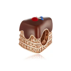 (image pour) Charm de gâteau au chocolat de style Pandora - BSC349