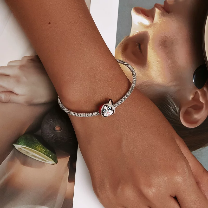 (image pour) Charm de style Pandora avec un chat siamois - SCC2090 - Afficher 5