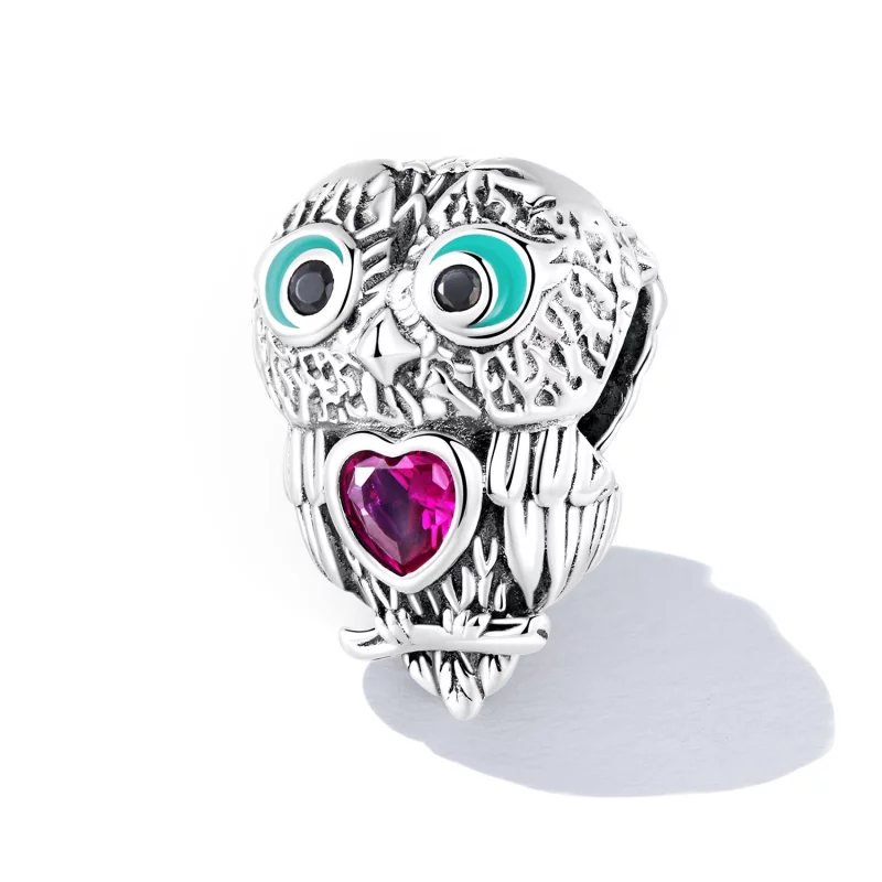 (image pour) Charm de style Pandora avec un mignon hibou - SCC2253 - Afficher 2