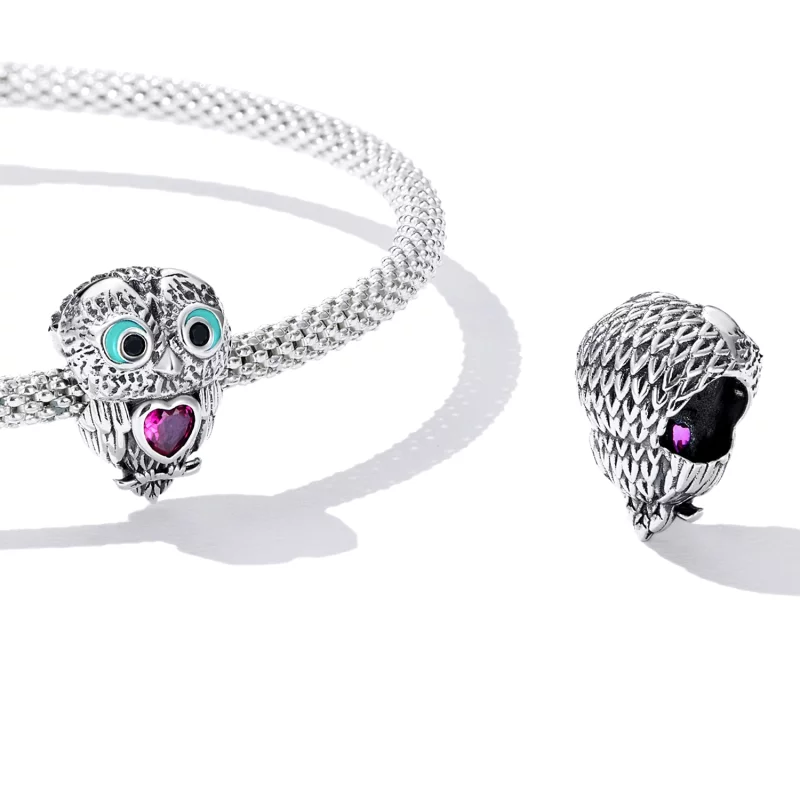 (image pour) Charm de style Pandora avec un mignon hibou - SCC2253 - Afficher 4