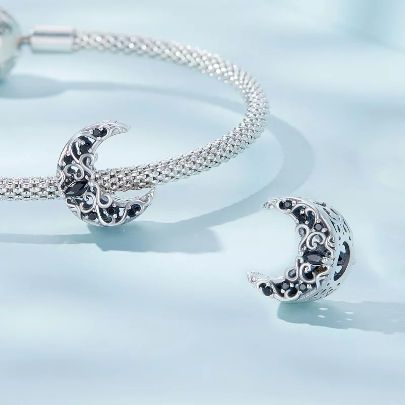 (image pour) Charm de style Pandora Dark Night Moon - SCC2370 - Afficher 5
