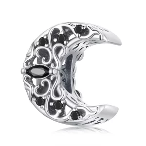 (image pour) Charm de style Pandora Dark Night Moon - SCC2370