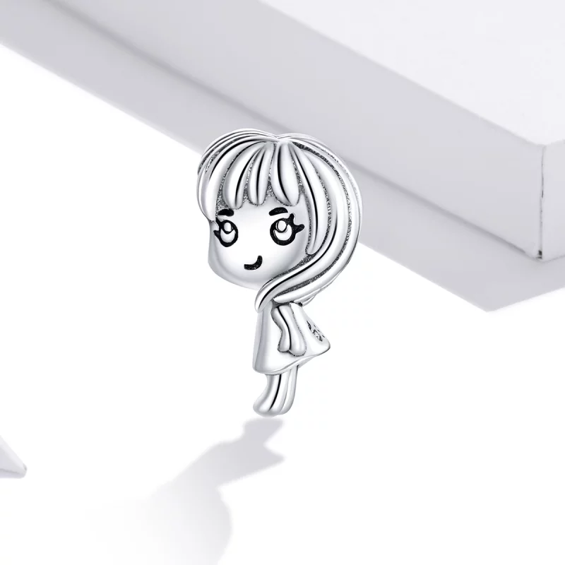 (image pour) Charm de style Pandora en forme de battement de cœur pour fille - BSC399 - Afficher 2
