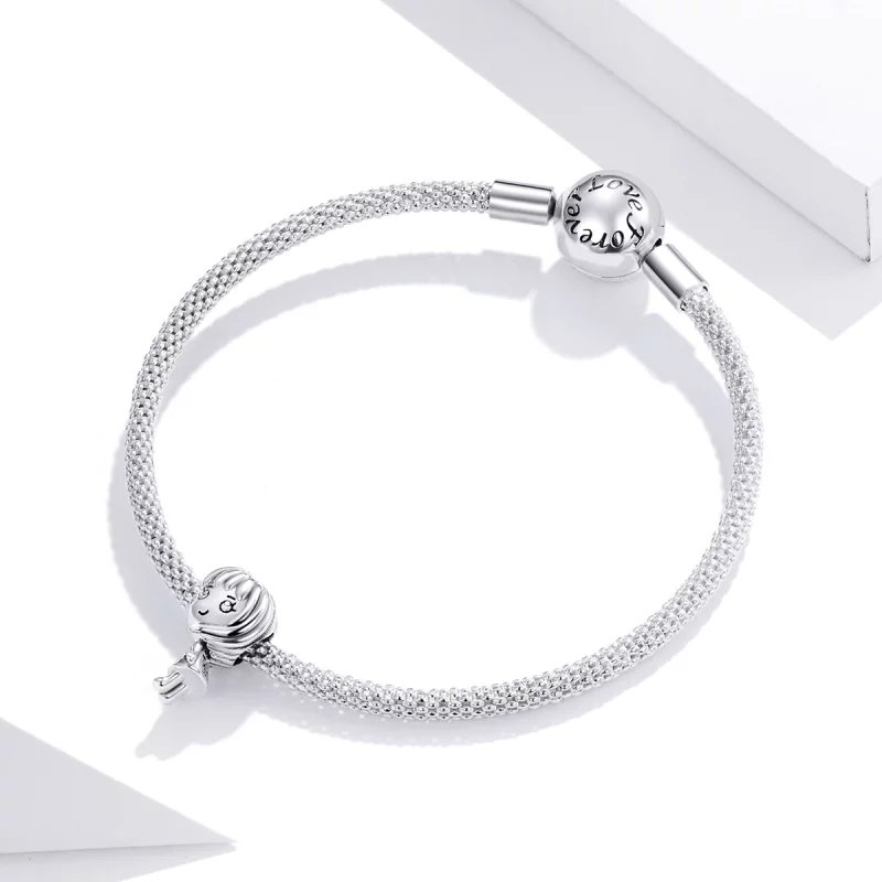 (image pour) Charm de style Pandora en forme de battement de cœur pour fille - BSC399 - Afficher 3