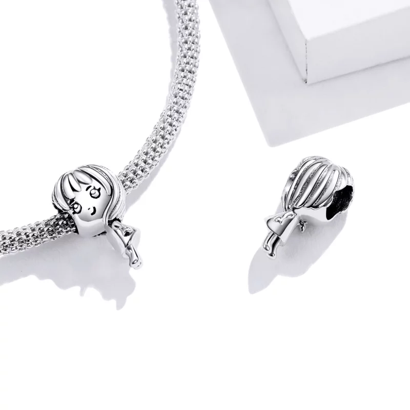 (image pour) Charm de style Pandora en forme de battement de cœur pour fille - BSC399 - Afficher 4