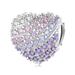 (image pour) Charm de style Pandora en forme de cœur dégradé - BSC624