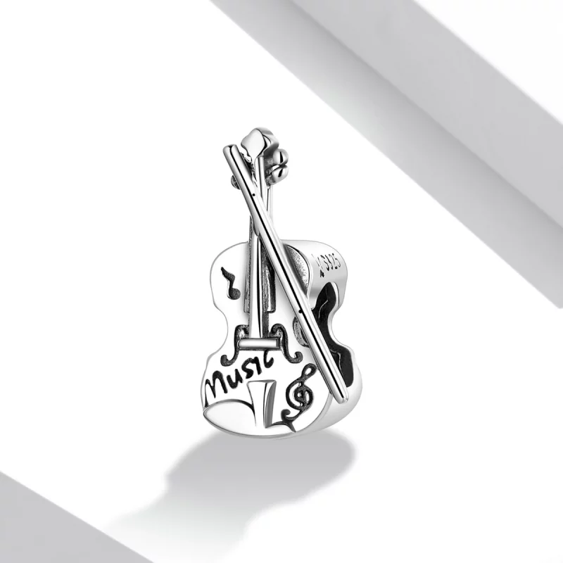 (image pour) Charm de style Pandora en forme de violon vintage - SCC2077 - Afficher 2