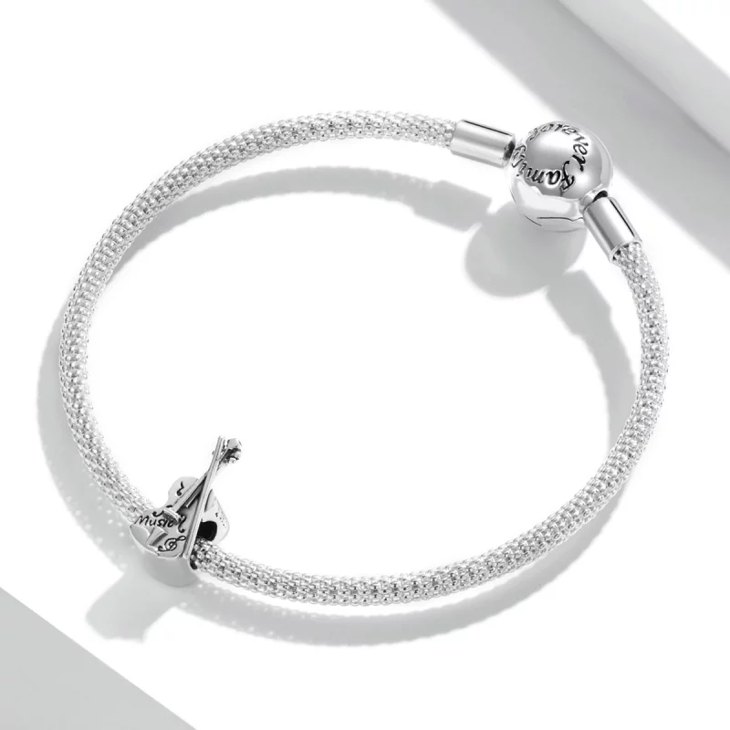 (image pour) Charm de style Pandora en forme de violon vintage - SCC2077 - Afficher 3
