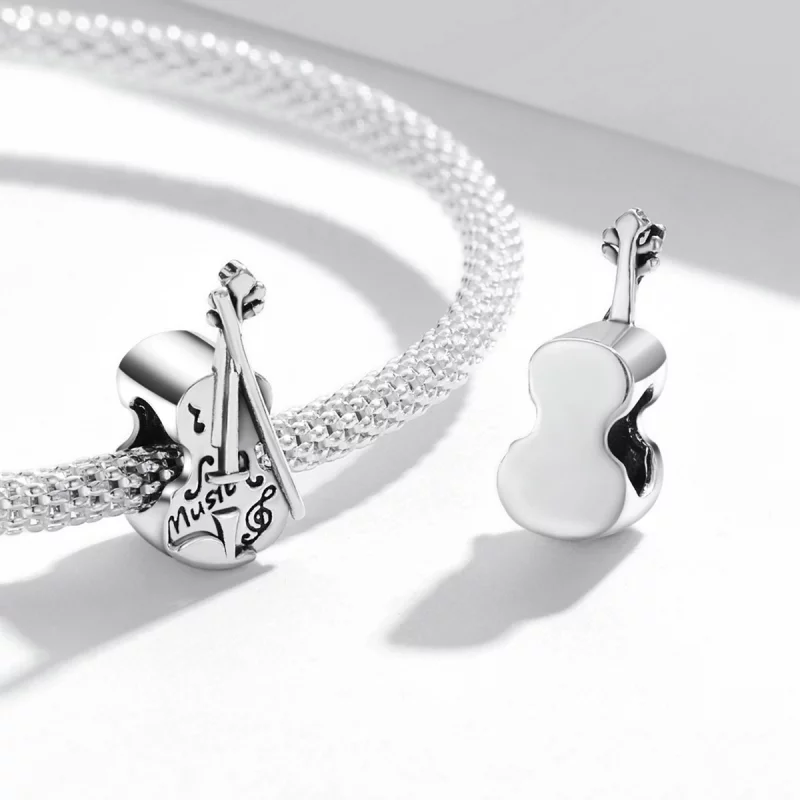(image pour) Charm de style Pandora en forme de violon vintage - SCC2077 - Afficher 4