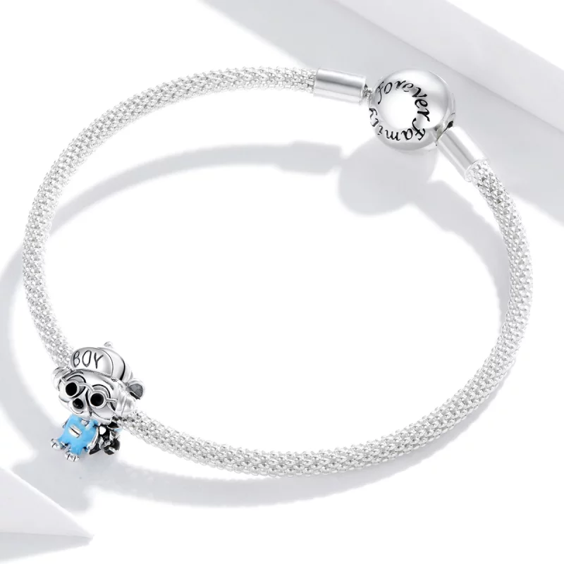 (image pour) Charm de style Pandora Hip Hop Raton Laveur - SCC1629 - Afficher 3