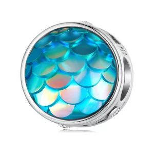 (image pour) Charm en forme d'écailles de poisson de style Pandora - SCC2412